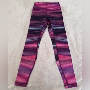 Lululemon Wunder Under Rainbow Striped Leggings, Size 6, 22”. Never worn!!!